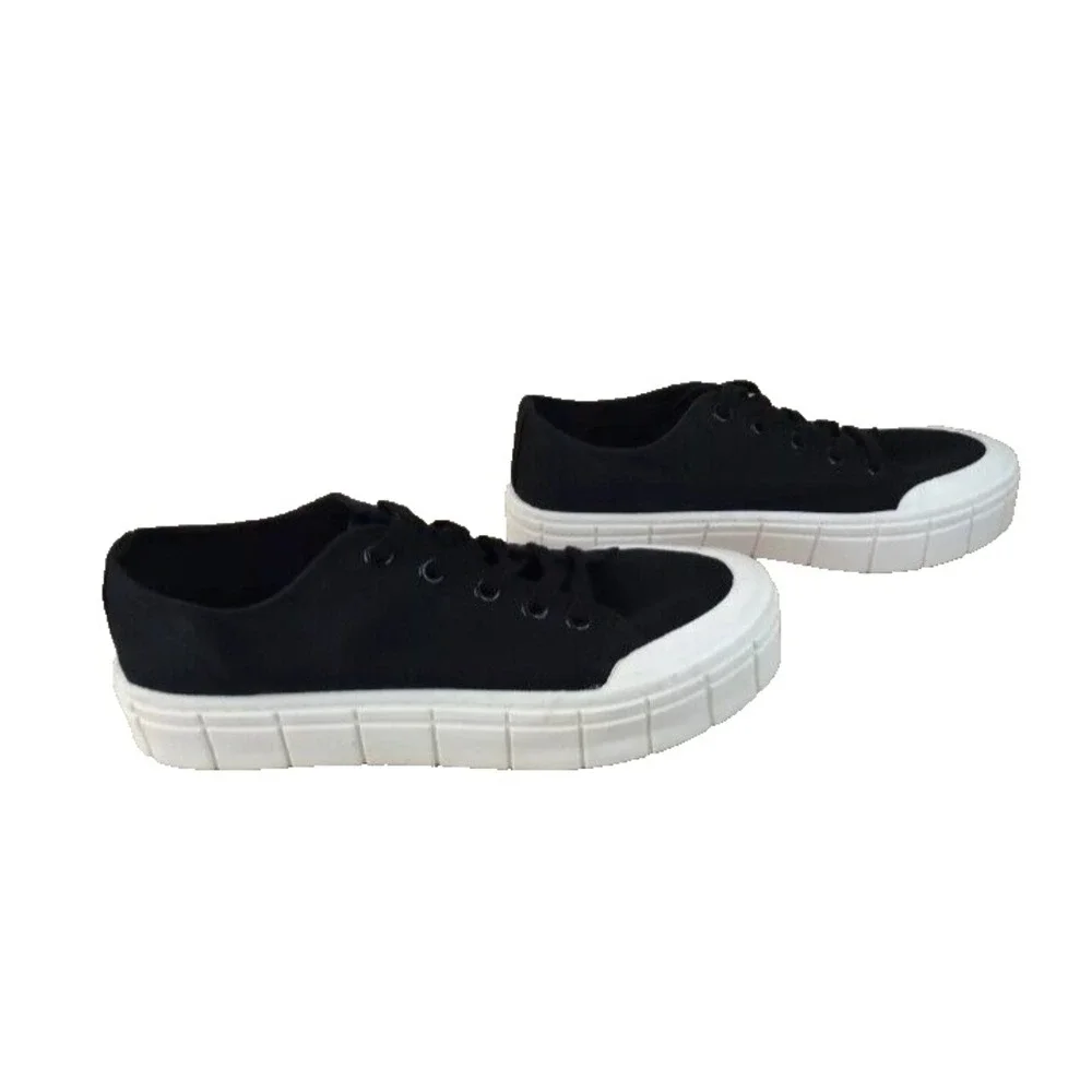 No Boundaries Chunky Lug Low‎ Top Sneakers Women's Size 7 Black Platform Shoes